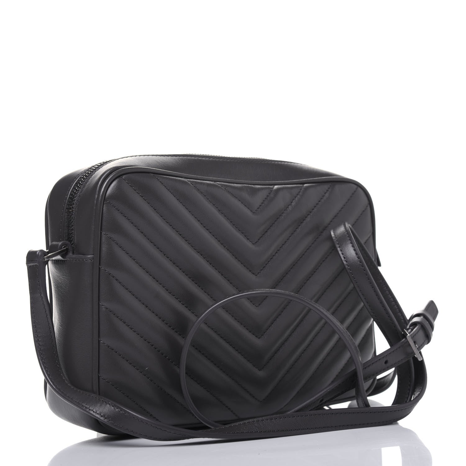 Saint Laurent Calfskin Matelasse Monogram Lou Camera Bag Asphalt 3 of 11