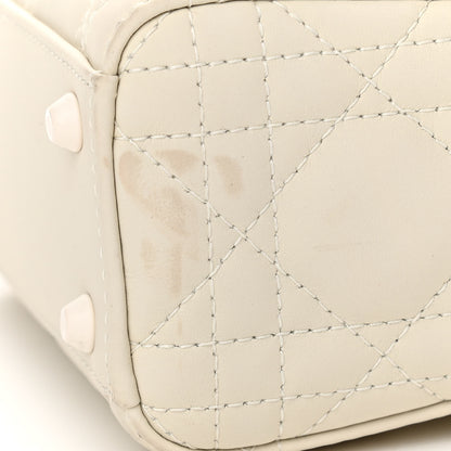 Christian Dior Ultra Matte Calfskin Cannage Mini Lady Dior White 11 of 13