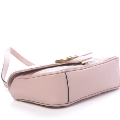 Gucci Calfskin Matelasse Mini GG Marmont Shoulder Bag Perfect Pink 8 of 10