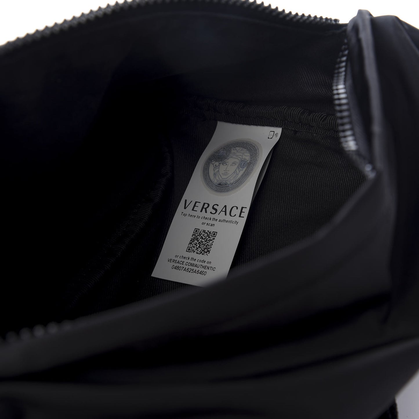 Nylon Palazzo Medusa Belt Bag Black