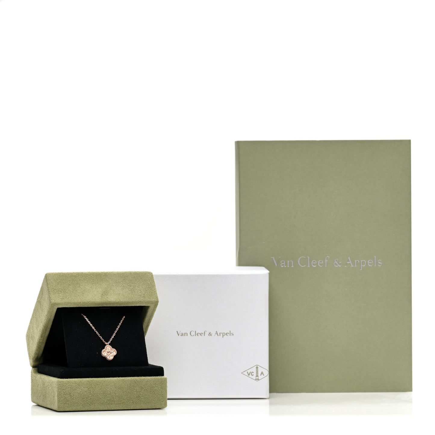 18K Rose Gold Sweet Alhambra Pendant Necklace
