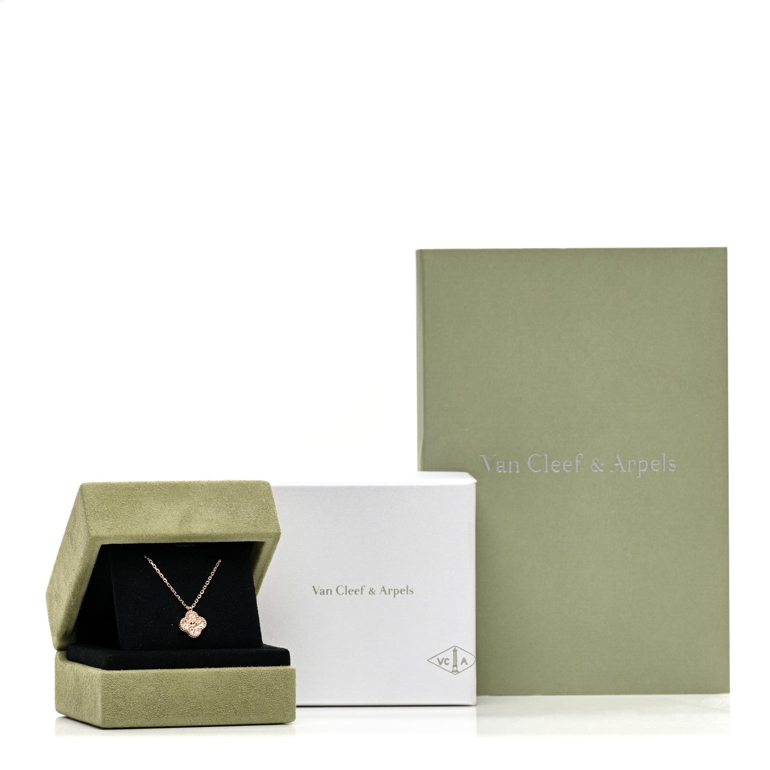 Van Cleef & Arpels 18K Rose Gold Sweet Alhambra Pendant Necklace 6 of 6