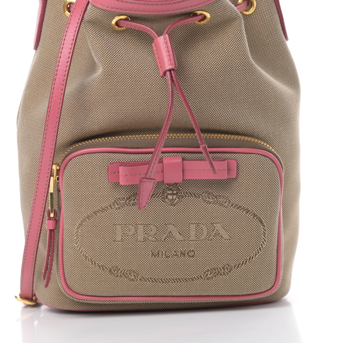 Jacquard Logo Mini Bucket Crossbody Bag Corda Peonia