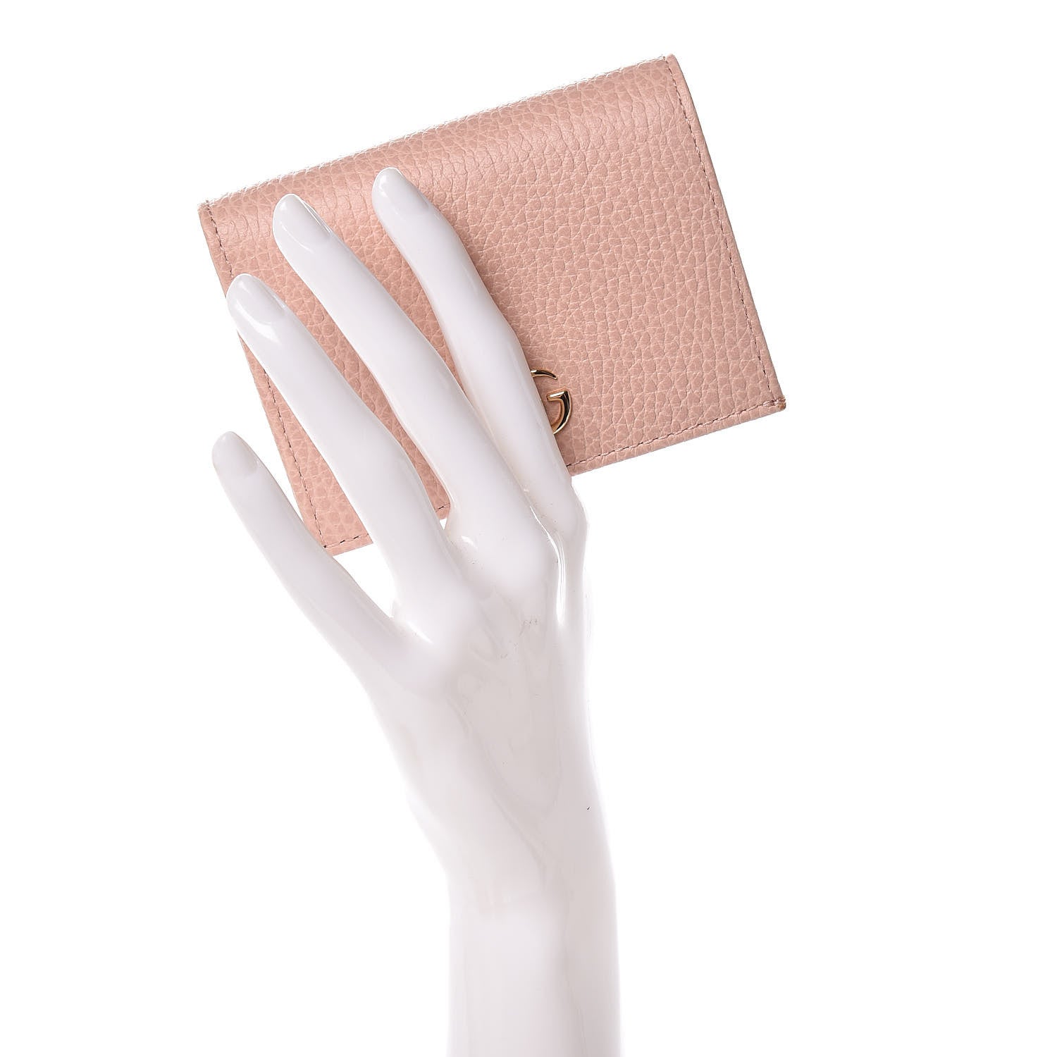 Gucci Dollar Calfskin GG Marmont Card Case Perfect Pink 2 of 8