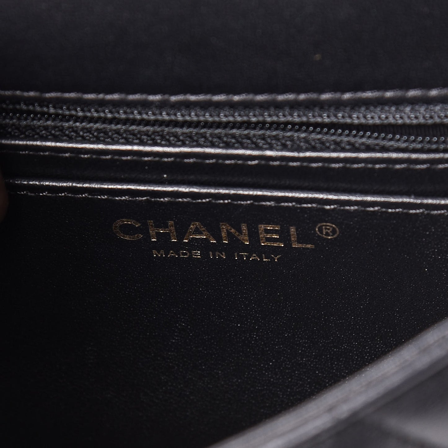 Lambskin Reverse Chevron Quilted Mini Round Top Handle Flap Black
