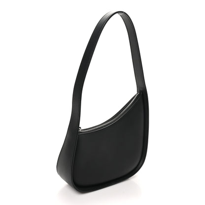 The Row Smooth Calfskin Half Moon Shoulder Bag Black 3 of 9