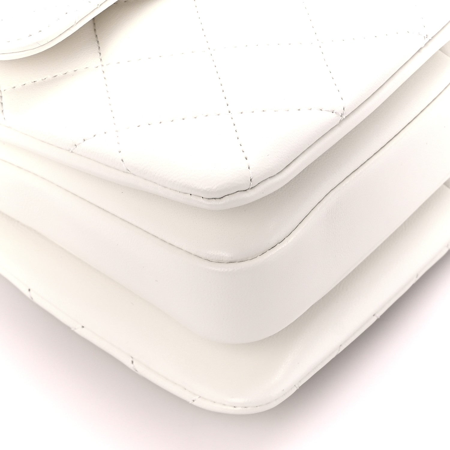 Chanel Lambskin Crystal Quilted Mini Trendy CC Dual Handle Flap Bag White 10 of 12