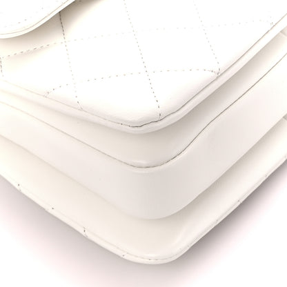 Chanel Lambskin Crystal Quilted Mini Trendy CC Dual Handle Flap Bag White 10 of 12