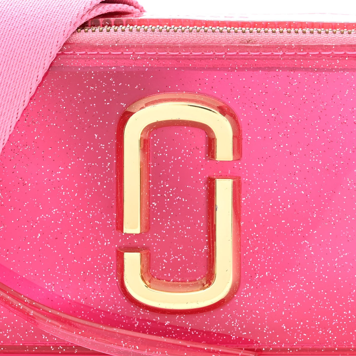 Jelly Glitter Small Snapshot Camera Bag Pink