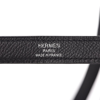 Hermes Epsom Bi Color Horseshoe Kelly Sellier 25 Etain Black 25 of 40