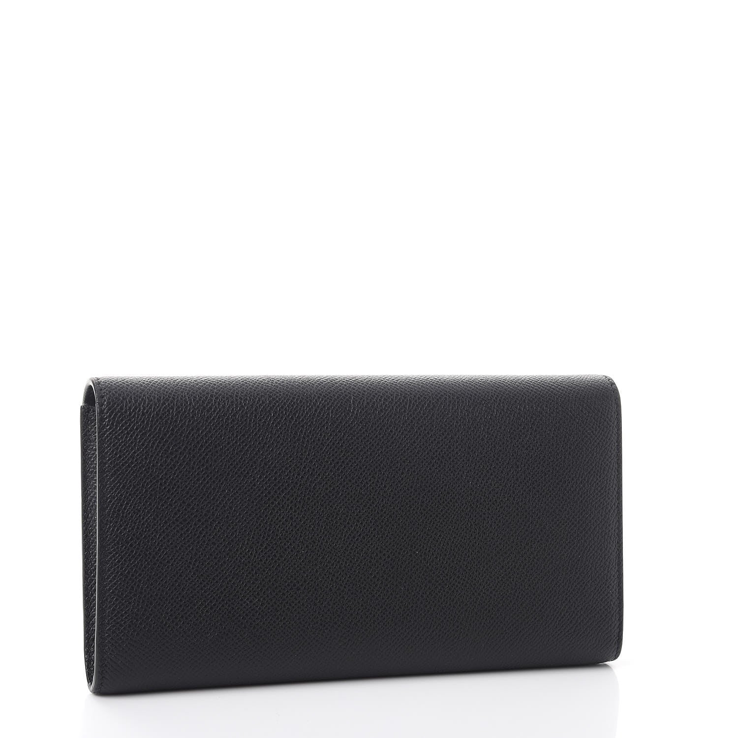 Celine Grained Calfskin Large Trotteur Multifunction Flap Wallet Black 3 of 9