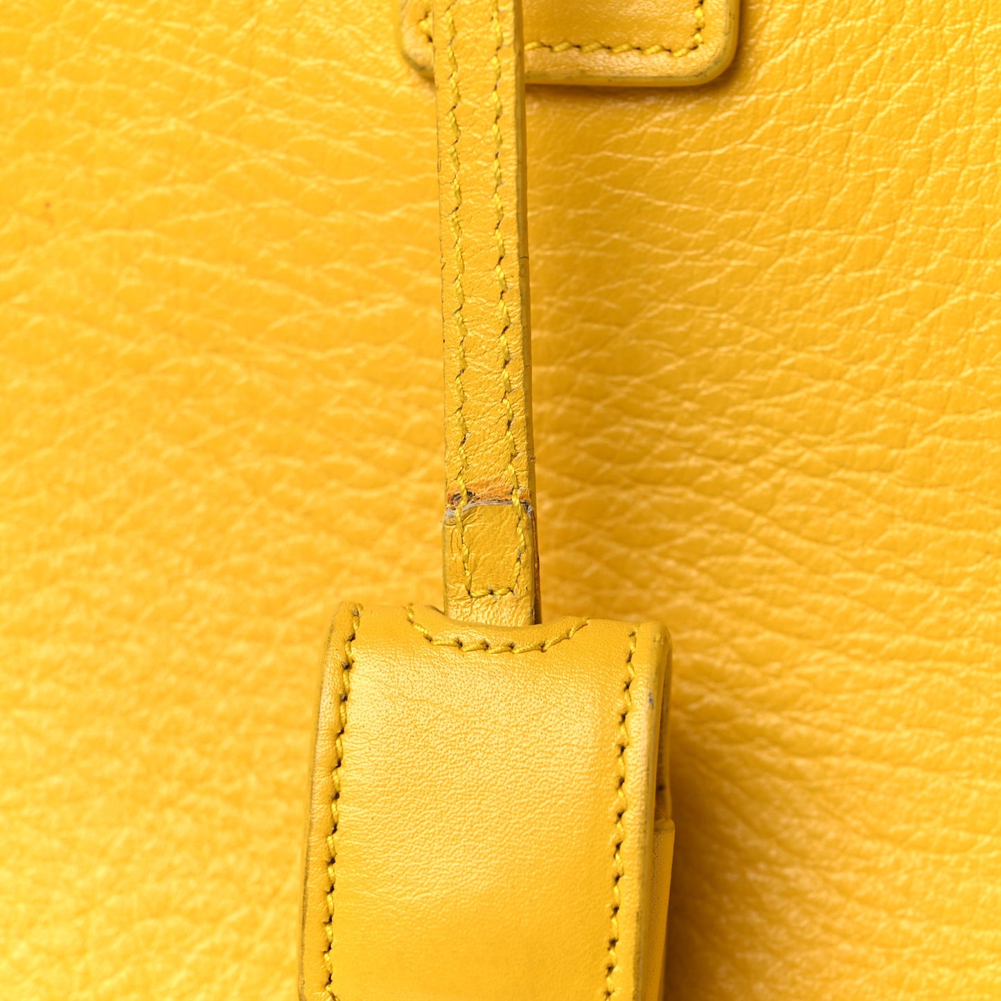 Grained Calfskin Baby Sac De Jour Yellow