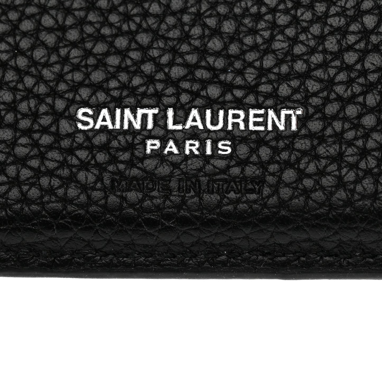 Grained Calfskin Sac De Jour Compact Wallet Black