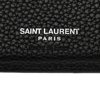Saint Laurent Grained Calfskin Sac De Jour Compact Wallet Black 6 of 8