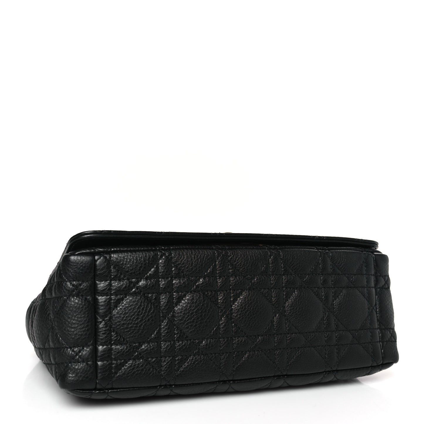 Calfskin Cannage Medium Caro Bag Black