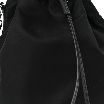 Prada Re-Nylon Vela Drawstring Wristlet Pouch Black 8 of 10