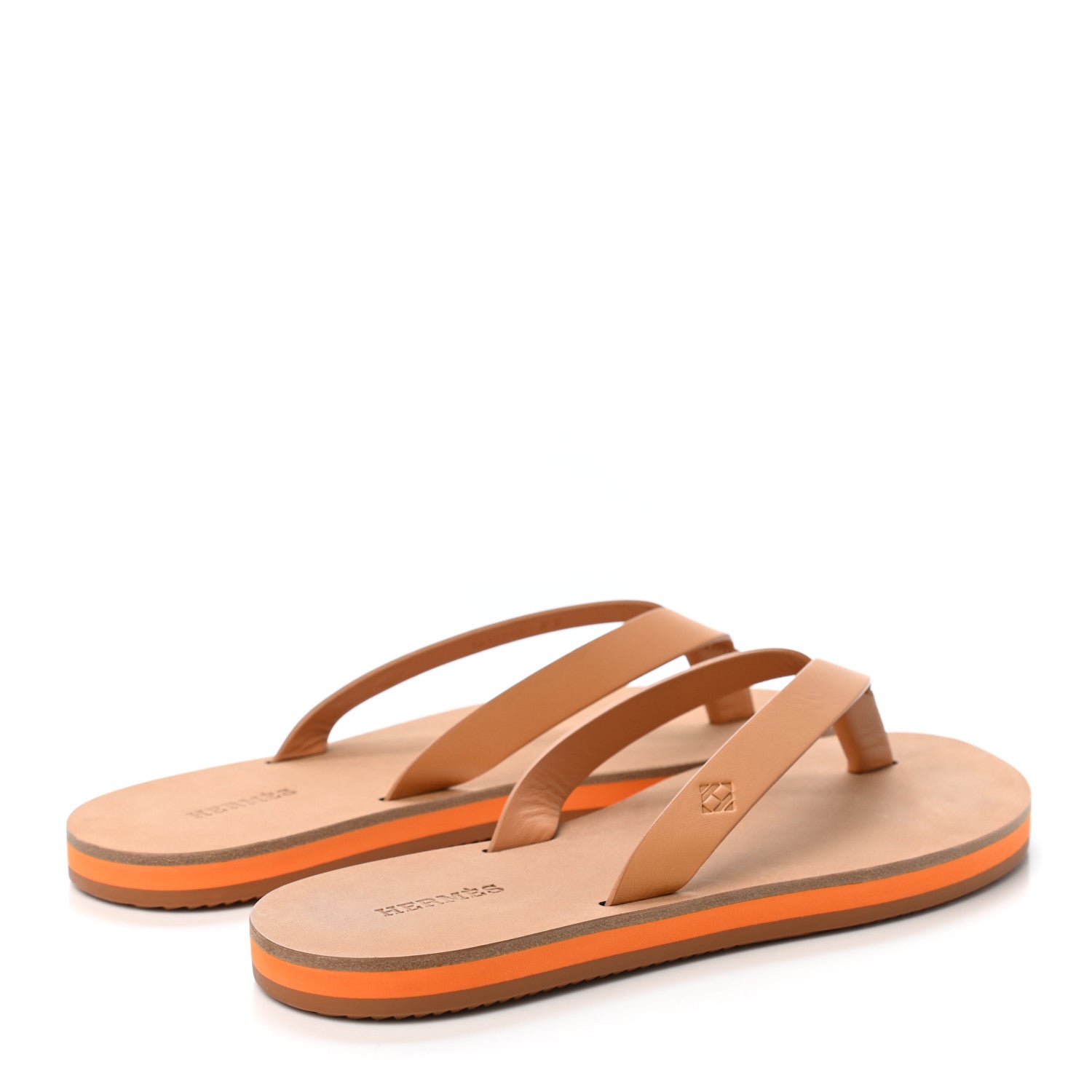 Hermes Calfskin Summer Thong Sandals 37 Naturel 3 of 4