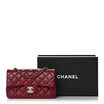 Chanel Lambskin Quilted Mini Rectangular Flap Burgundy 11 of 11