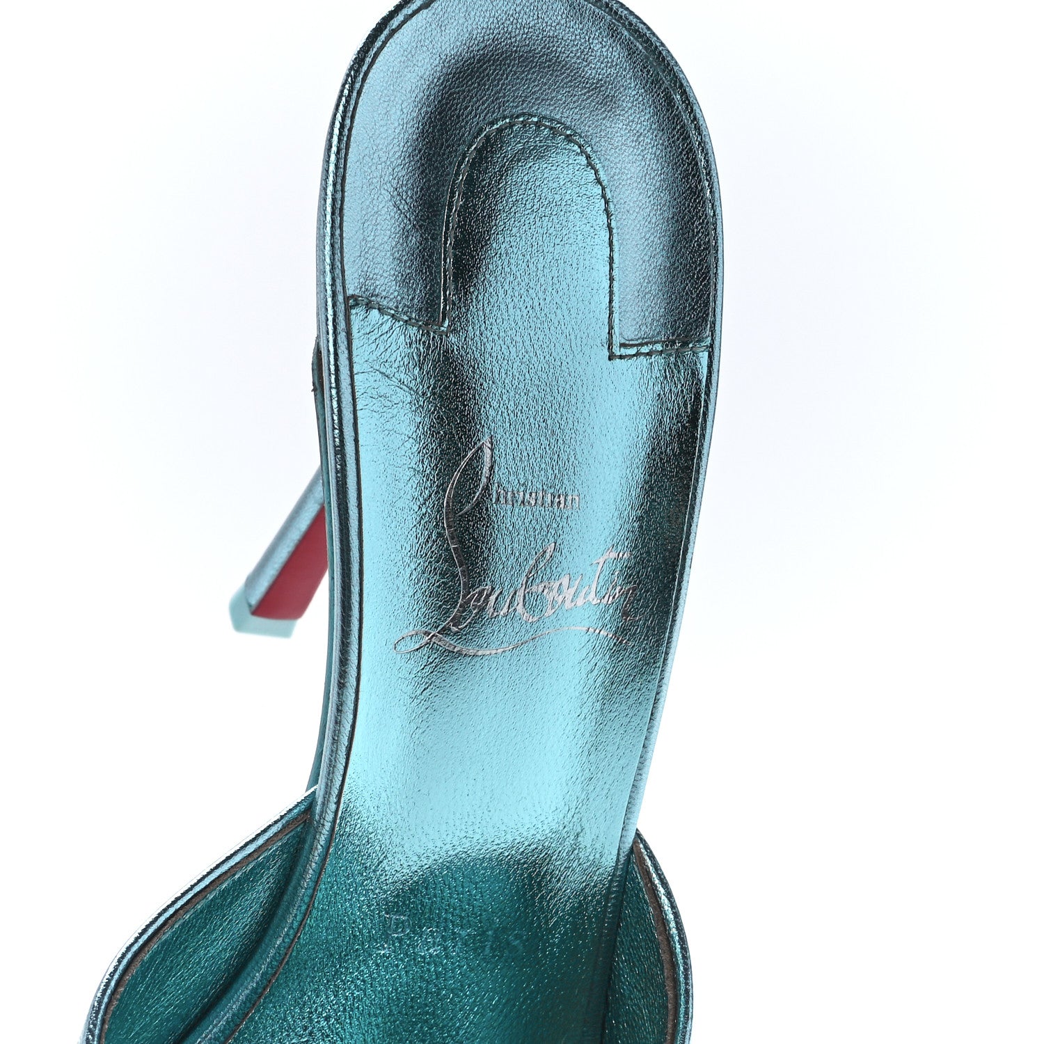 Christian Louboutin Metallic Kid Laminato Me Dolly 100 Sandals 37.5 Bermuda 37.5 7 of 10
