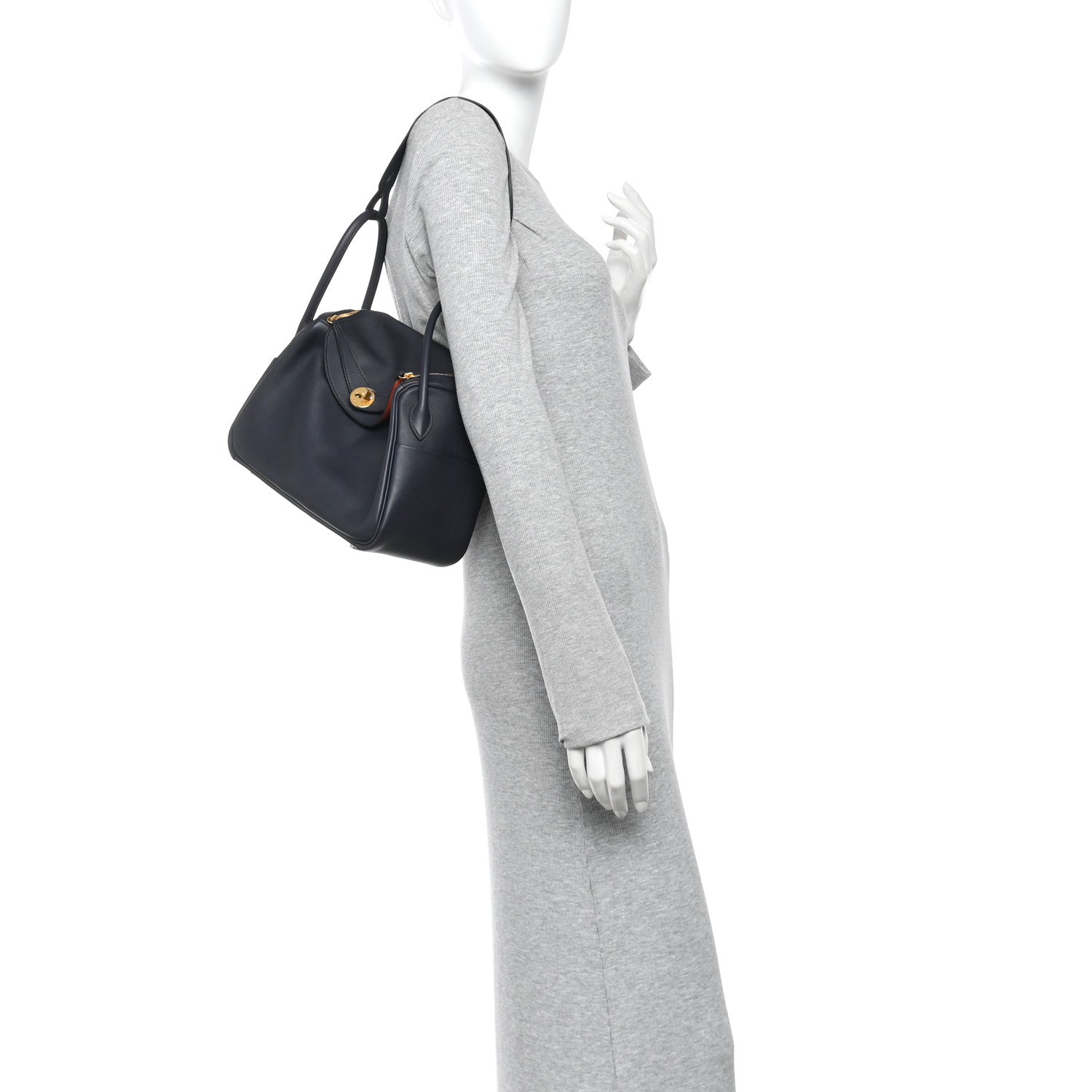 Hermes Swift Verso Lindy 26 Bleu Indigo Orange Poppy 2 of 10