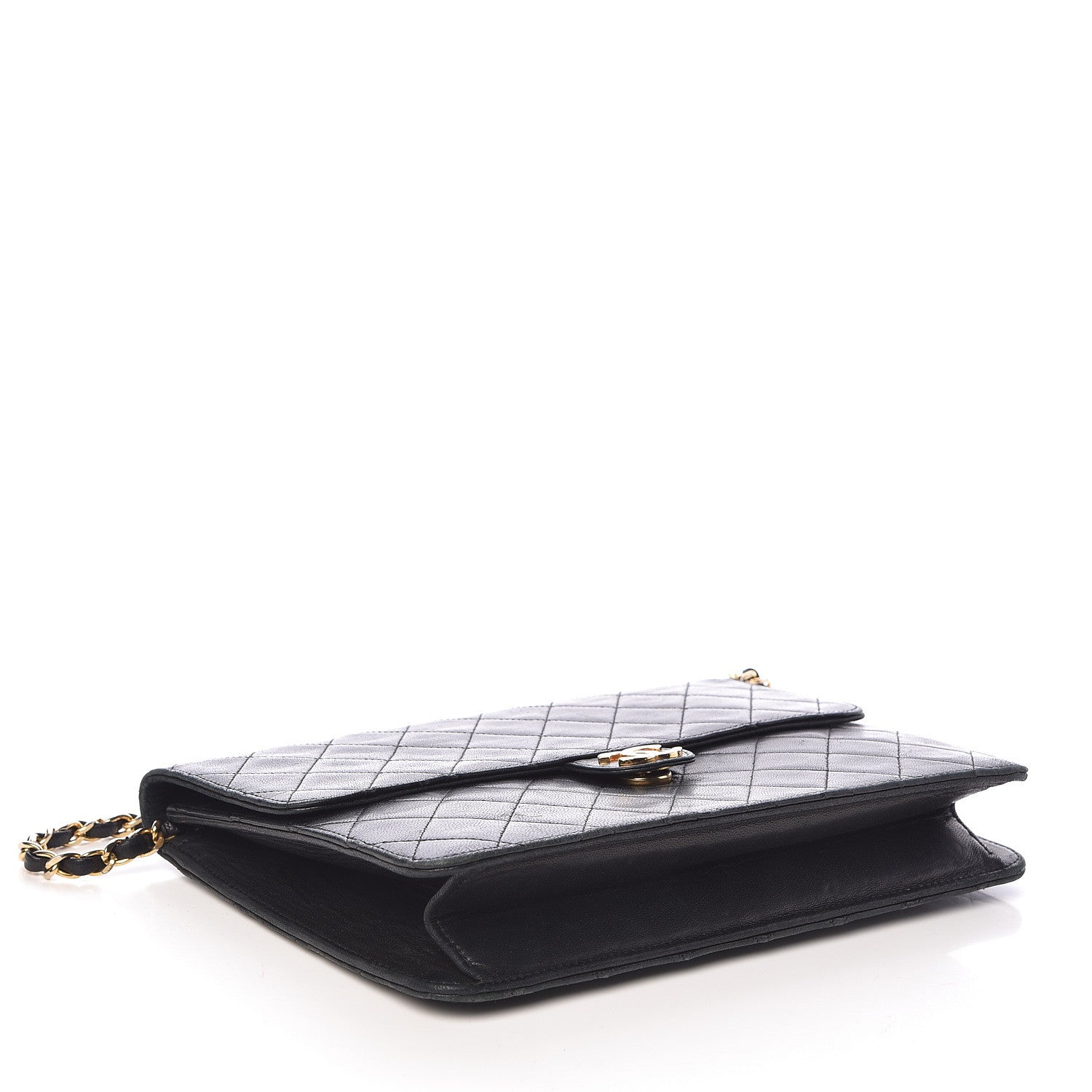 Chanel Lambskin Quilted Medium Single Flap Black 4 of 10