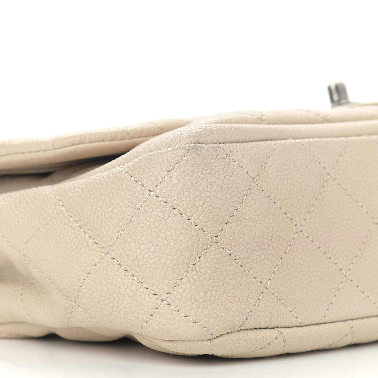 Chanel Caviar Quilted Large Now and Forever Flap Ivory 9 of 15