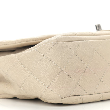 Chanel Caviar Quilted Large Now and Forever Flap Ivory 9 of 15