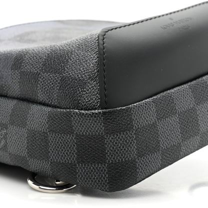 Louis Vuitton Damier Graphite Giant Avenue Sling Backpack Blue 8 of 9