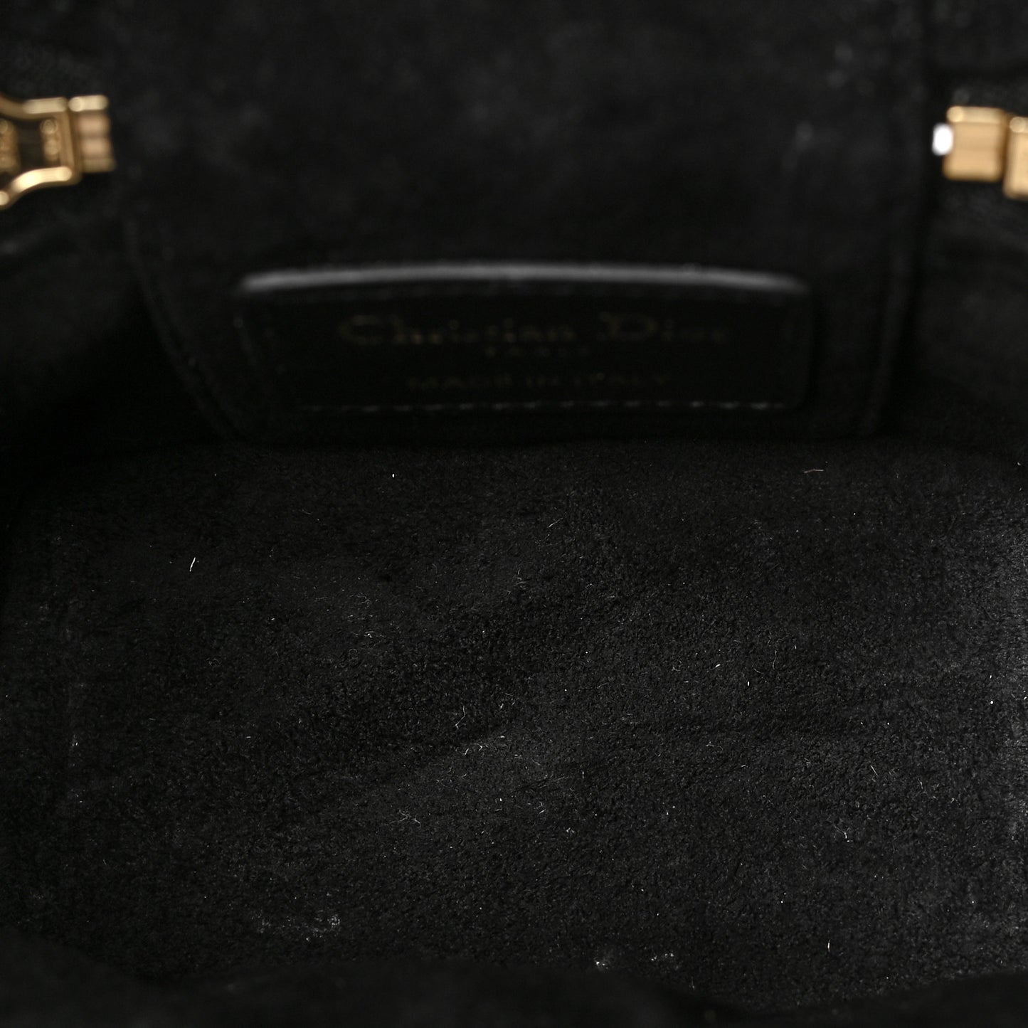 Lambskin Cannage Micro Lady Dior Vanity Case Black