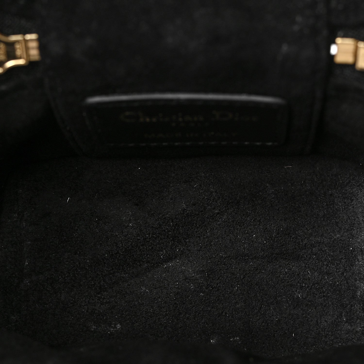 Christian Dior Lambskin Cannage Micro Lady Dior Vanity Case Black 5 of 9