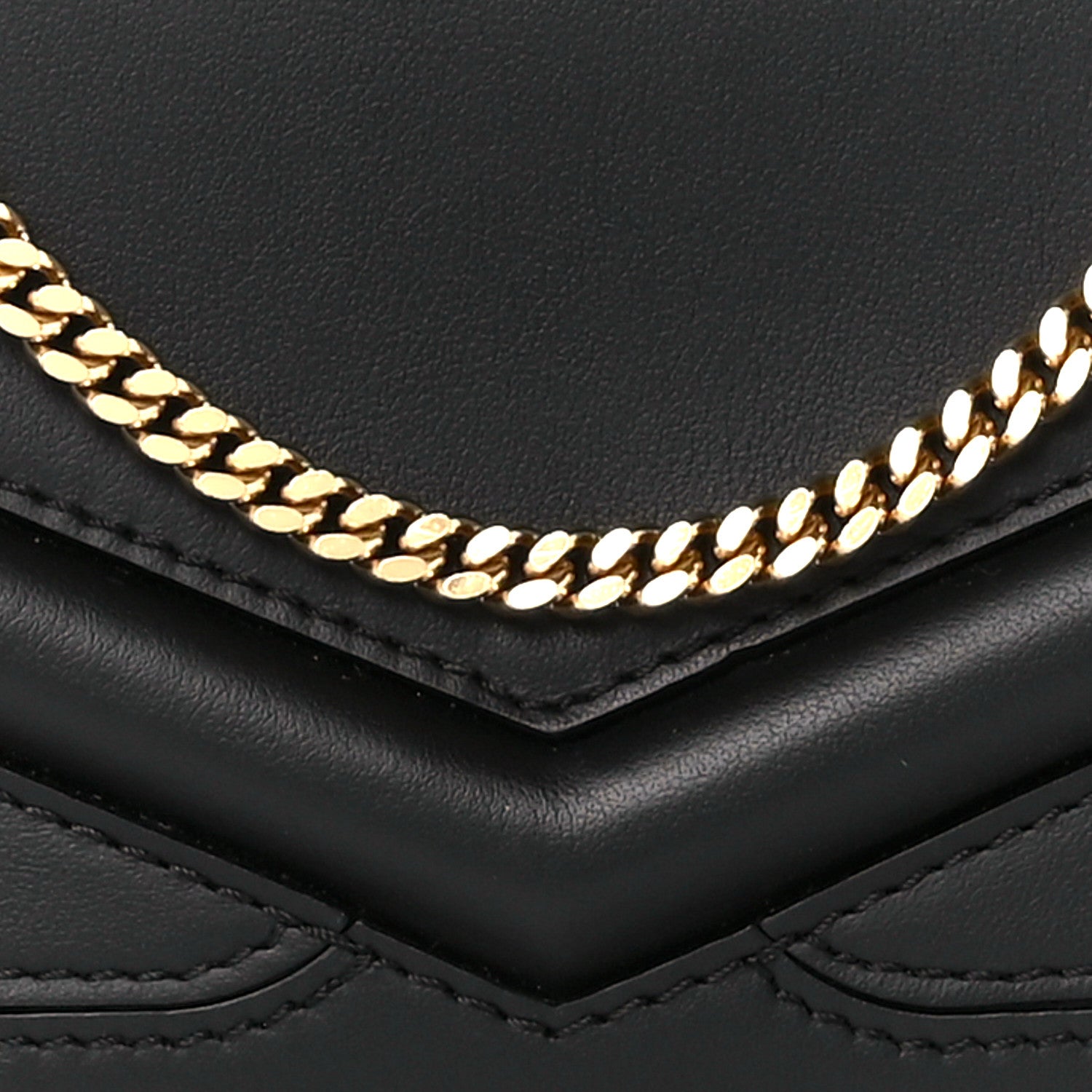 Fendi Vitello Century Eyebrow Monster Eyes Embossed Tube Wallet On Chain Black 12 of 15