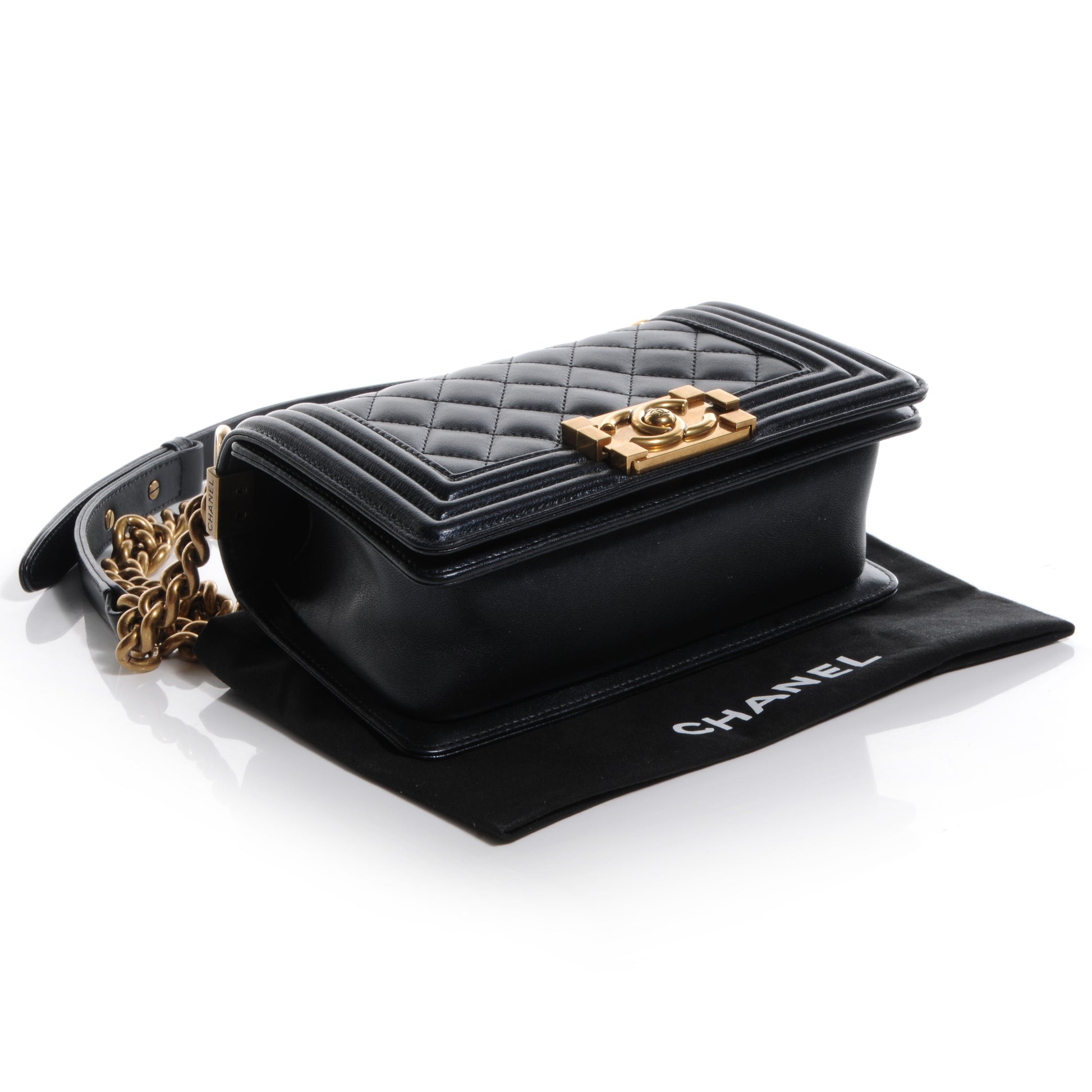 Chanel Lambskin Quilted Small Boy Flap Black 4 of 10