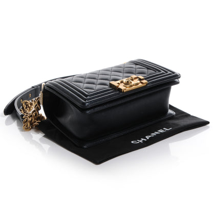 Chanel Lambskin Quilted Small Boy Flap Black 4 of 10