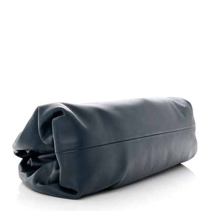 Bottega Veneta Smooth Butter Calf The Pouch Oversized Clutch Deep Blue 4 of 7
