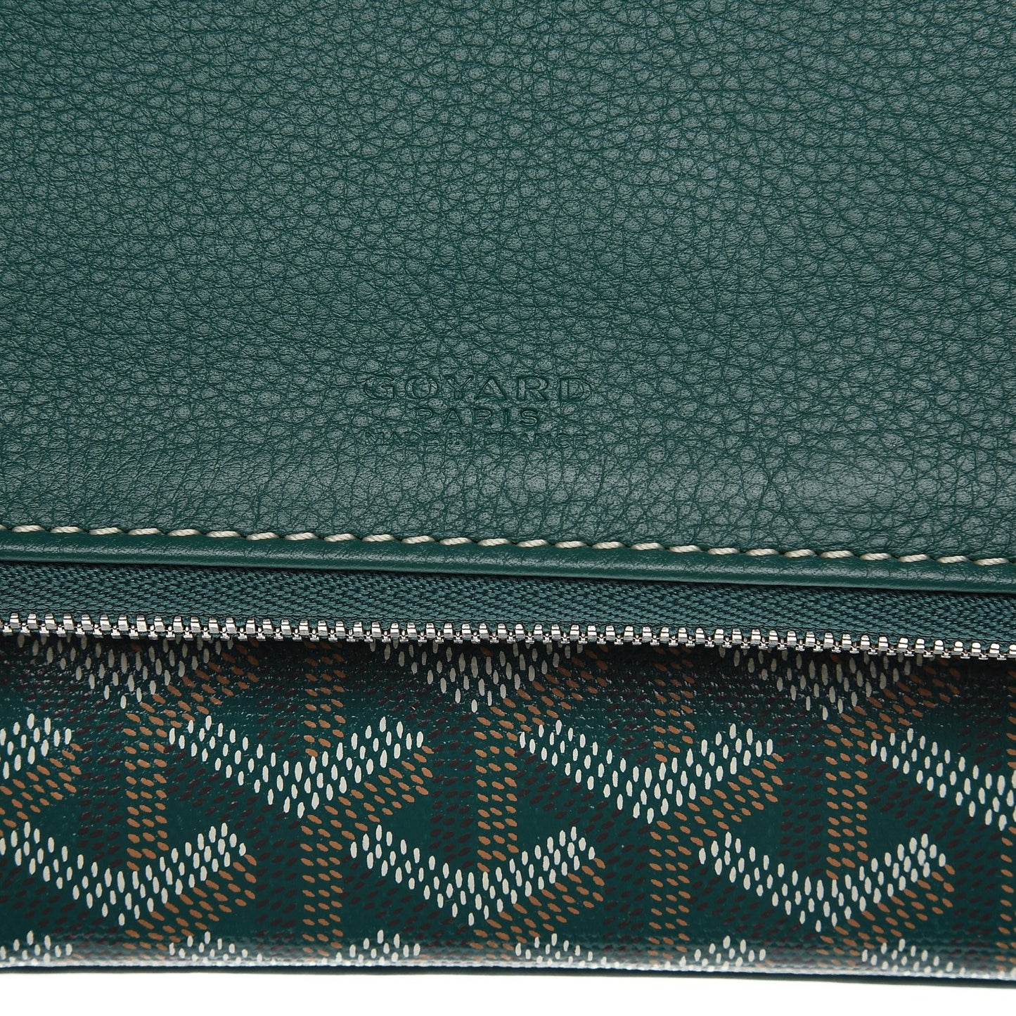 Goyardine Sainte Marie Soft Clutch Green