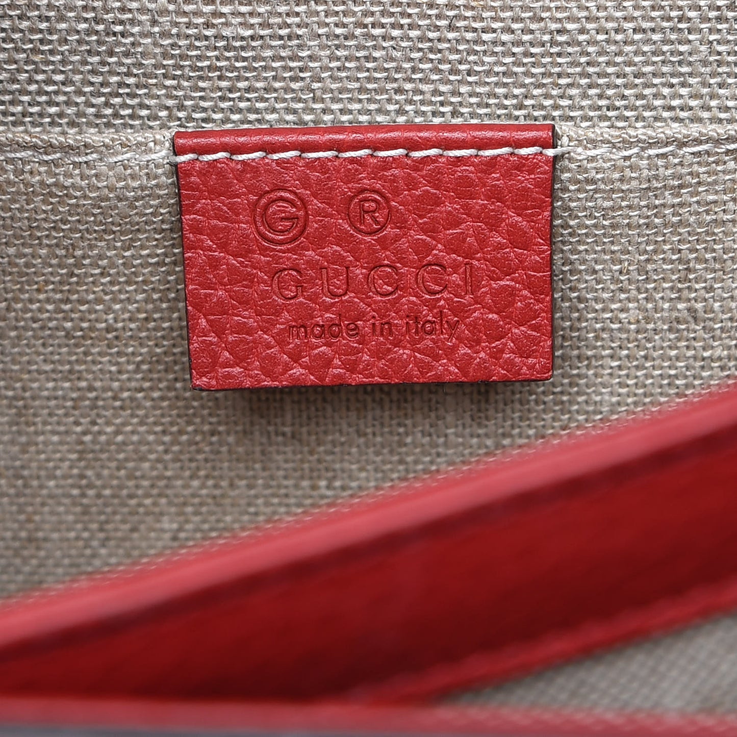 Dollar Calfskin Small Interlocking G Shoulder Bag Red