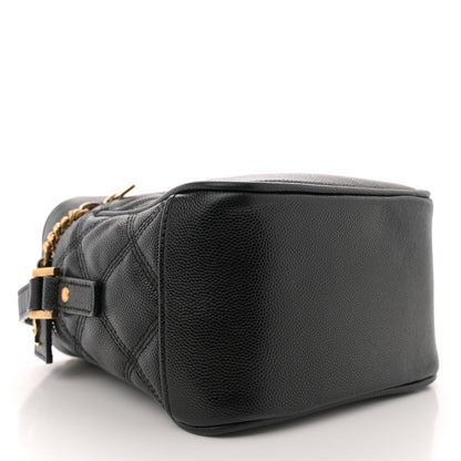 Saint Laurent Grain de Poudre Quilted 80's Vanity Bag Black 4 of 12