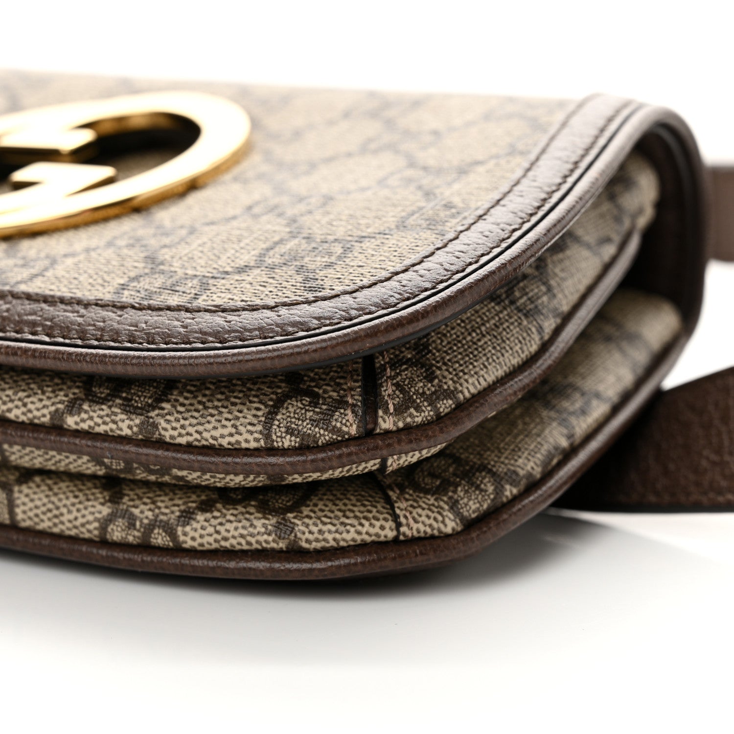 Gucci GG Supreme Monogram Textured Dollar Calfskin Blondie Belt Bag 120 48 Beige Ebony New Acero 9 of 10