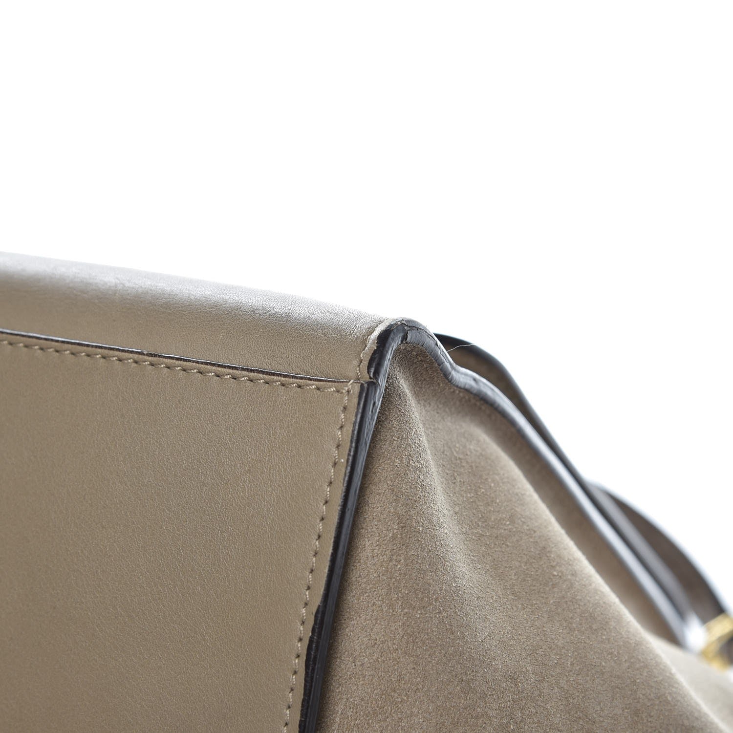 Celine Calfskin Suede Whipsnake Medium Trapeze Taupe 15 of 18