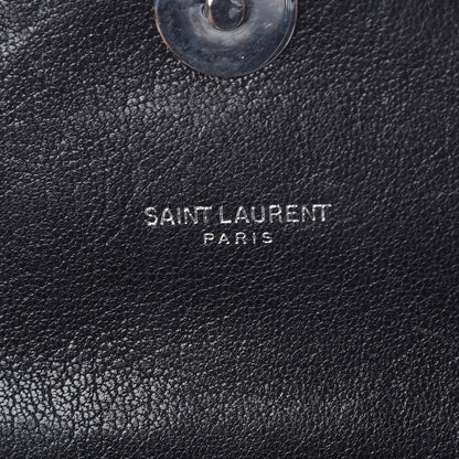 Saint Laurent Sheepskin Tri-Quilt Monogram Medium College Bag Black 8 of 10