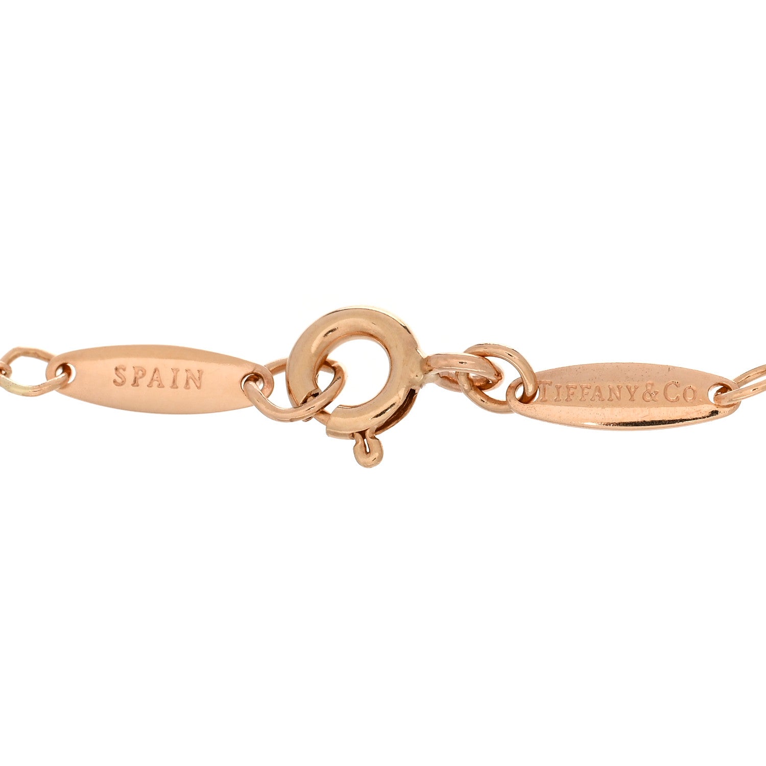 Tiffany 18K Rose Gold Diamond Elsa Peretti Diamonds by the Yard Open Heart Bracelet 3 of 4