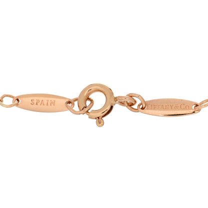 Tiffany 18K Rose Gold Diamond Elsa Peretti Diamonds by the Yard Open Heart Bracelet 3 of 4