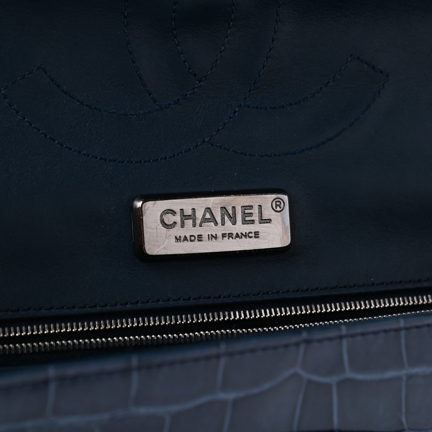 Chanel Alligator Jumbo Double Flap Blue 6 of 9