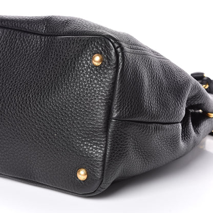 Prada Vitello Daino Shoulder Bag Black 8 of 11