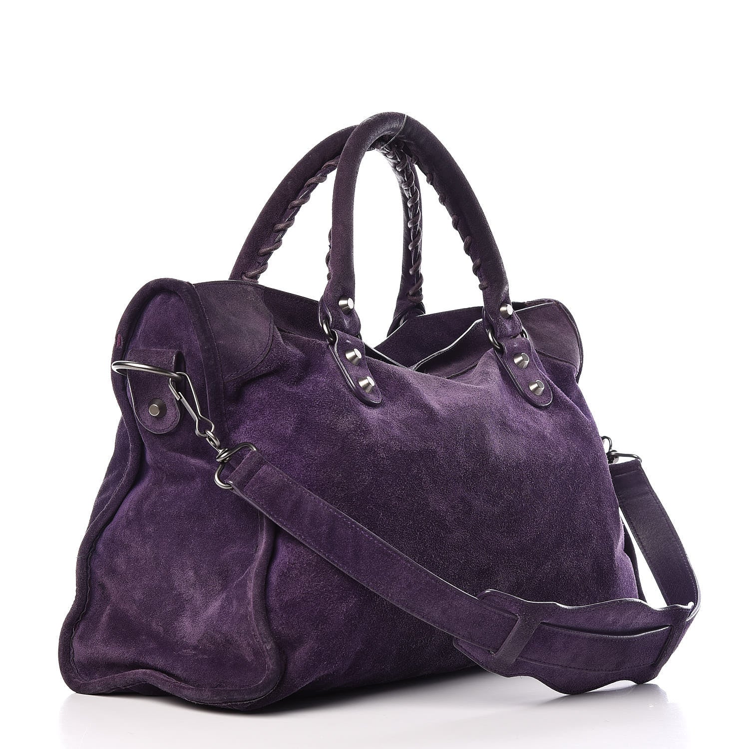 Balenciaga Baby Daim Suede Classic Silver Hardware City Purple 4 of 20