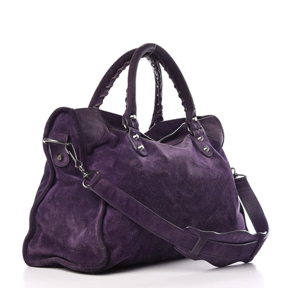 Balenciaga Baby Daim Suede Classic Silver Hardware City Purple 4 of 20