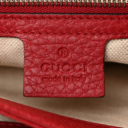Gucci Cellarius Calfskin Feline GG Marmont Flap Shoulder Bag Vulcanic Red 6 of 11