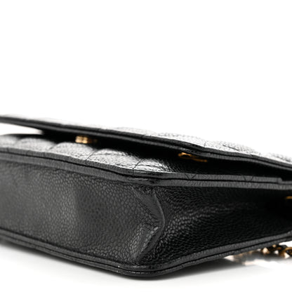 Chanel Caviar Quilted Wallet on Chain WOC Black 11 of 13