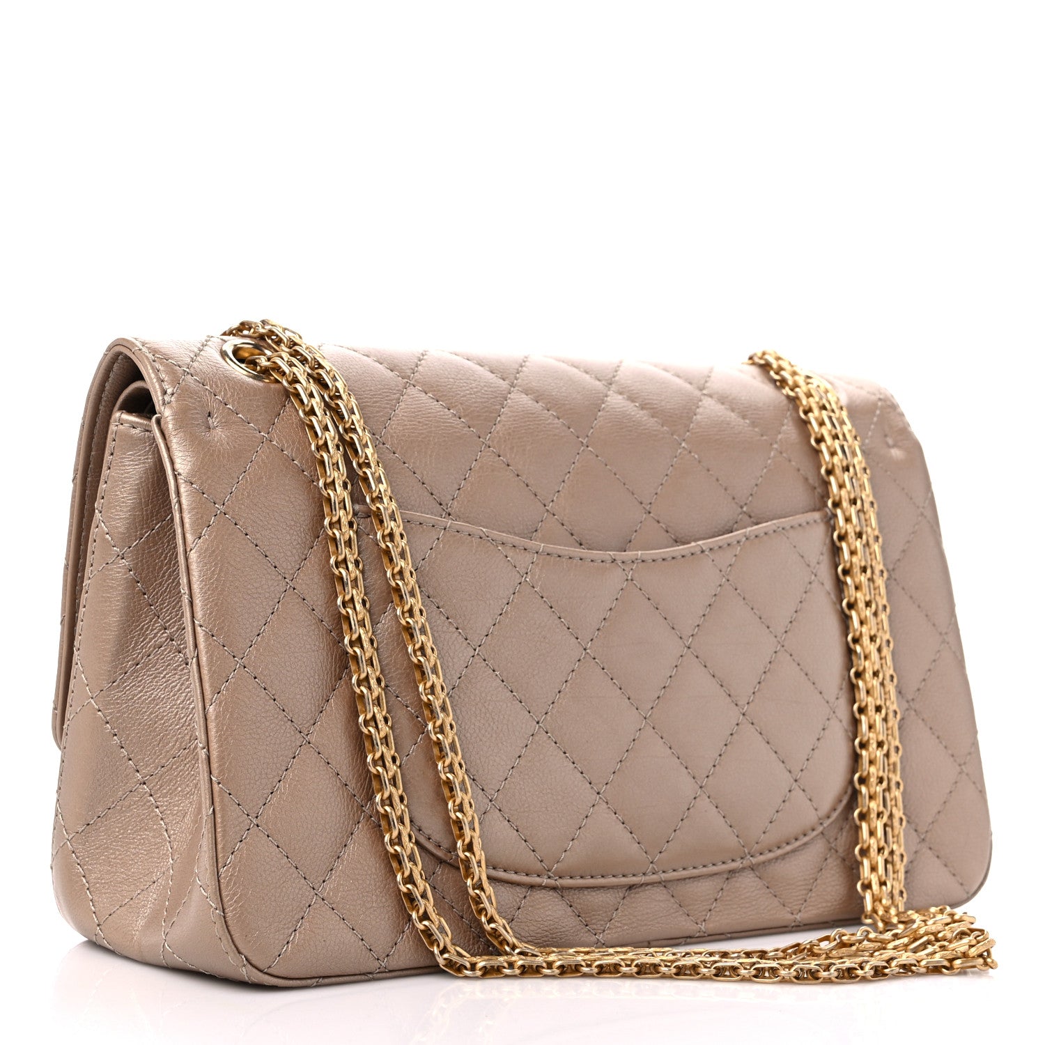Chanel Metallic Calfskin Quilted 2.55 Reissue 226 Flap Dark Gold 3 of 10