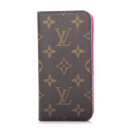 Louis Vuitton Monogram iPhone X Folio Case Rose Pop 1 of 5
